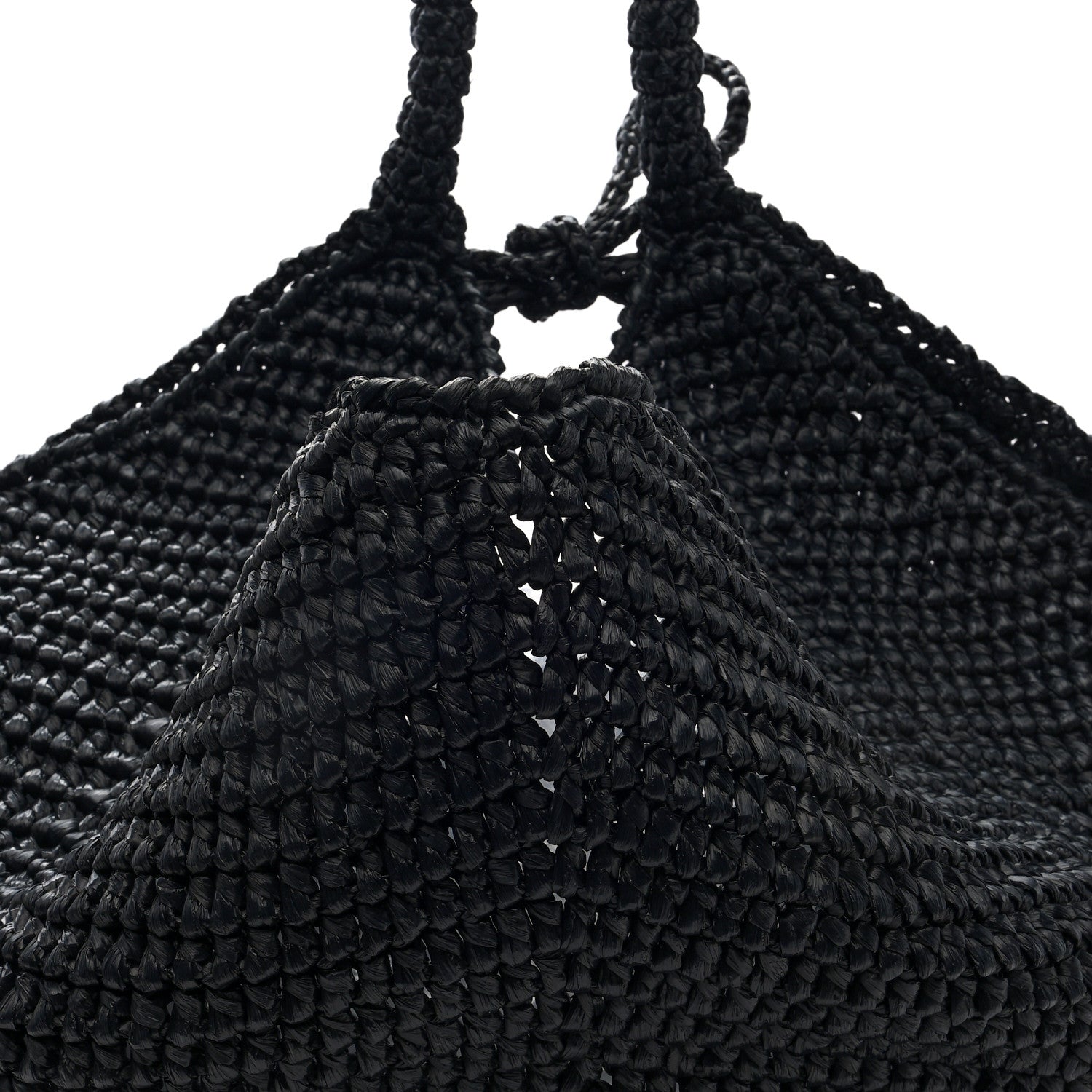 Khaite Raffia Medium Lotus Tote Black 7 of 9