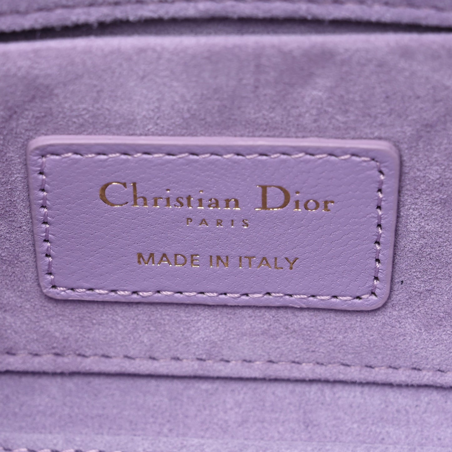 Lambskin Cannage Small Lady D-Joy Lilac