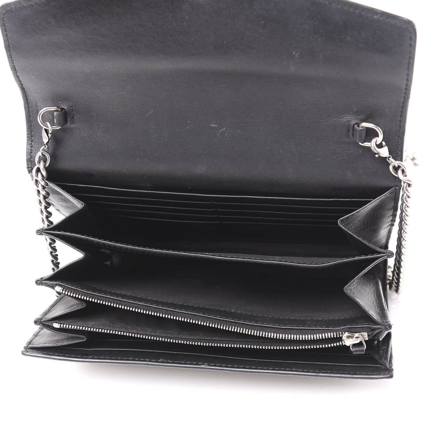 GG Supreme Monogram Mini Dionysus Chain Wallet Beige Black