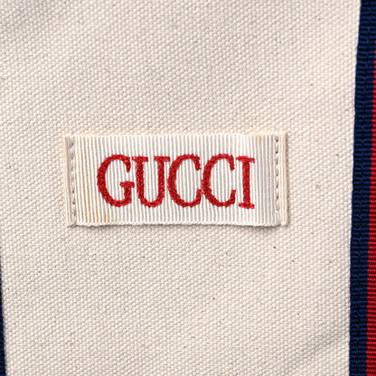 Gucci Cotton Ouroboros-print Vertical Tote Cream 9 of 11