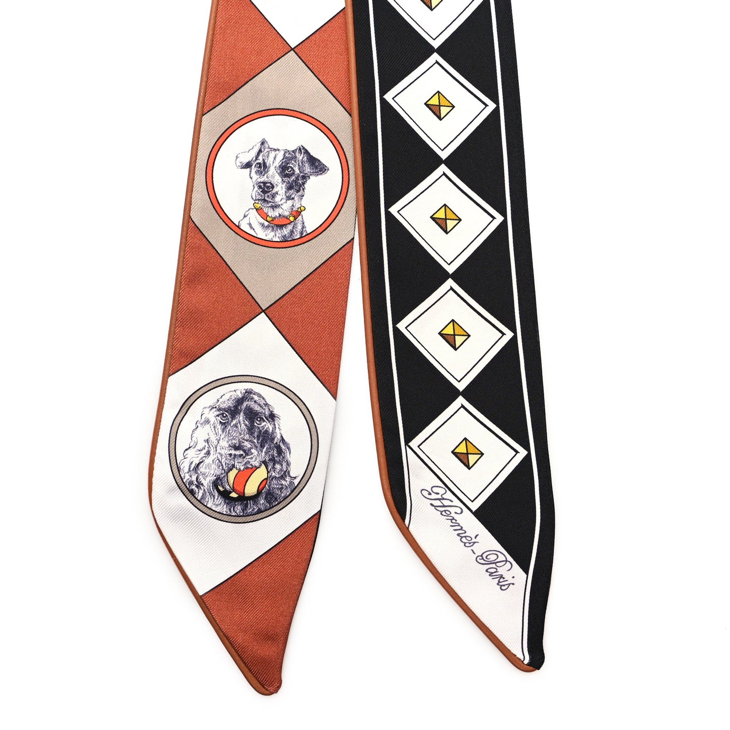 Silk Colliers et Chiens Twilly Black Caramel White