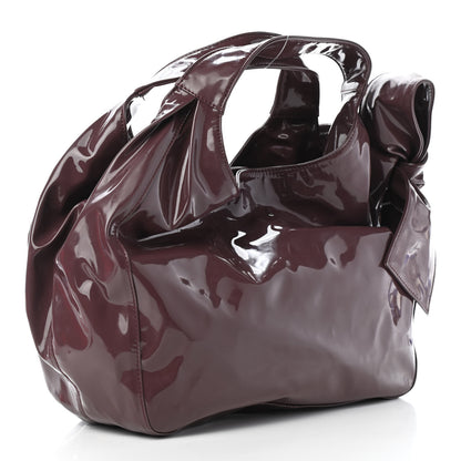 Valentino Garavani Patent Lacca Small Nuage Bow Hobo Purple 2 of 4