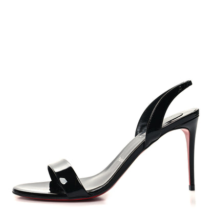 Christian Louboutin Patent Marylin Stiletto Halter Sandals 40 Black 1 of 7