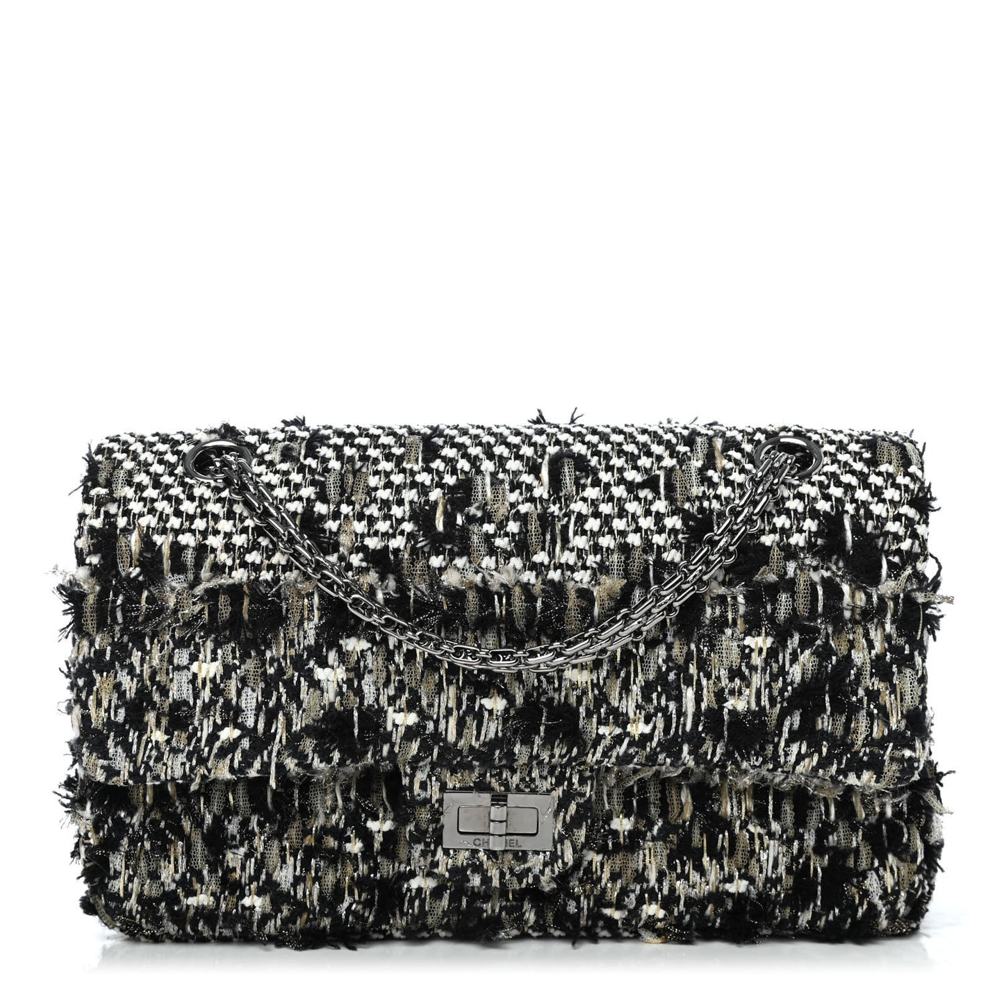 Tweed 2.55 Reissue 225 Flap Black White