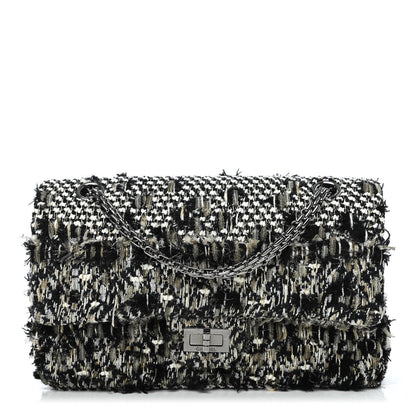 Chanel Tweed 2.55 Reissue 225 Flap Black White 1 of 4