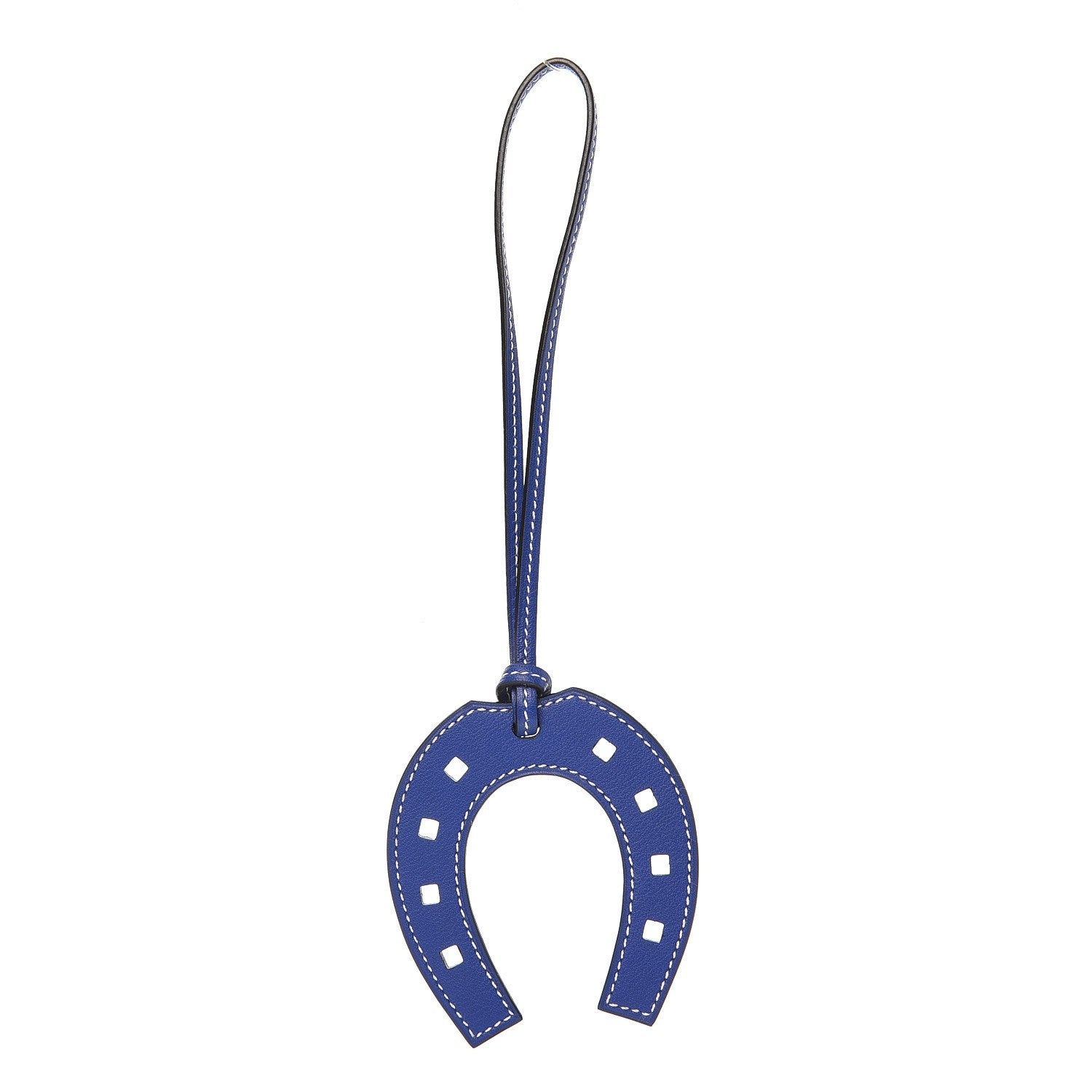 Hermes Swift Paddock Horseshoe Bag Charm Bleu Electrique 1 of 3
