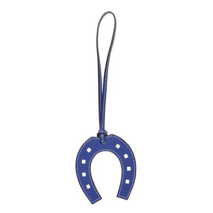 Hermes Swift Paddock Horseshoe Bag Charm Bleu Electrique 1 of 3