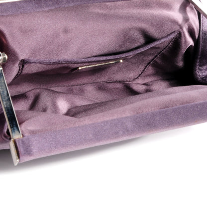 Prada Satin Crystal Clutch Purple 5 of 7