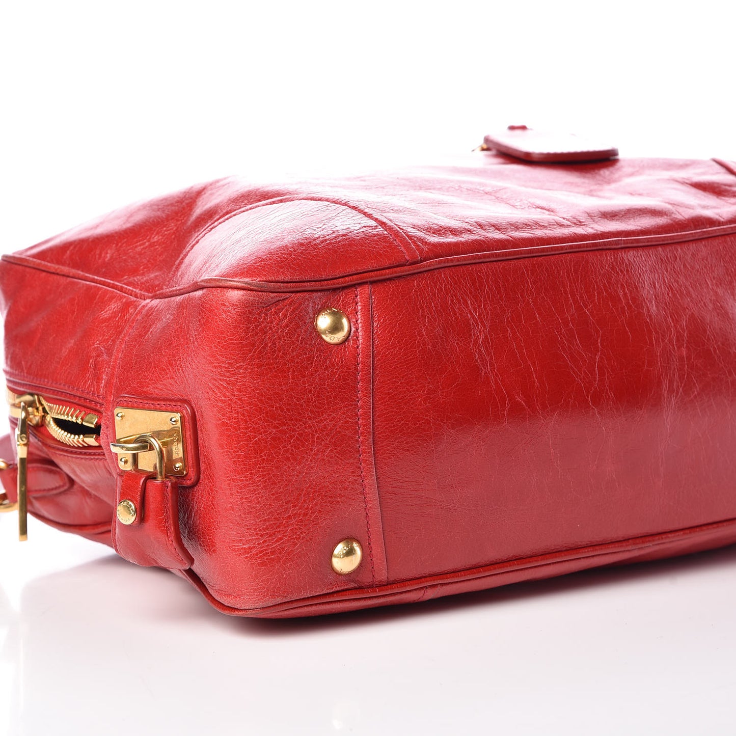 Vitello Shine Bauletto Rosso
