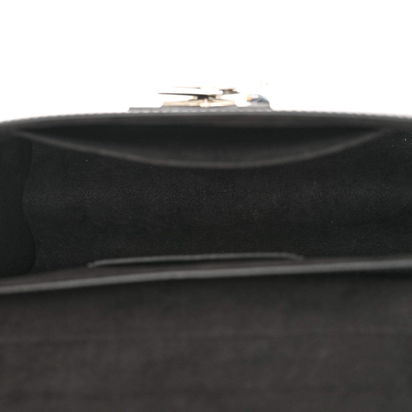 Epi Monogram Tape Twist Shoulder Bag MM Black White Orange