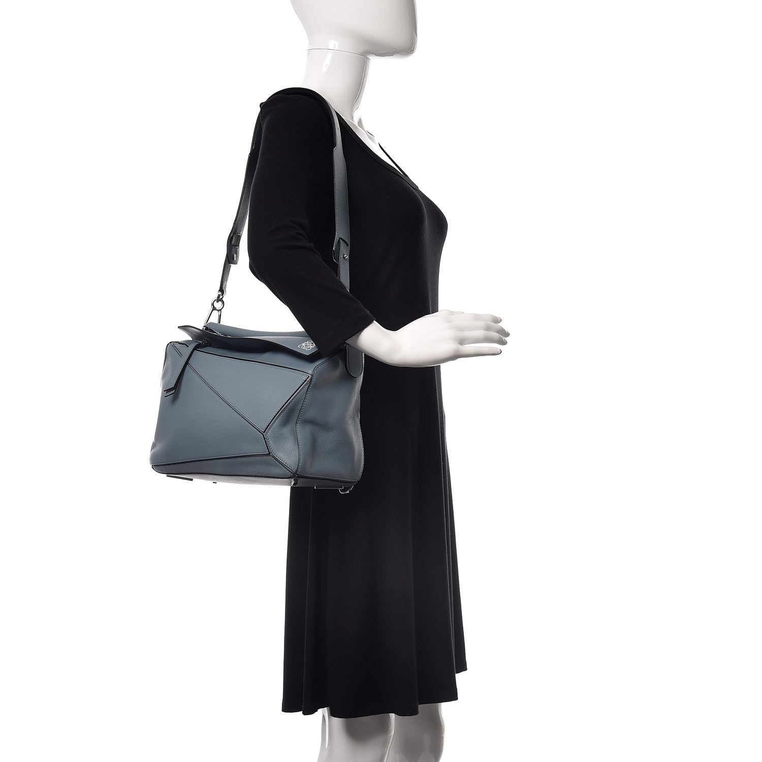 Loewe Calfskin Puzzle Bag Stone Blue 2 of 10