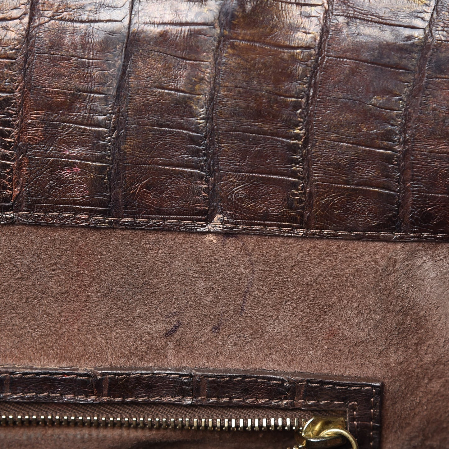 Crocodile Tote Brown