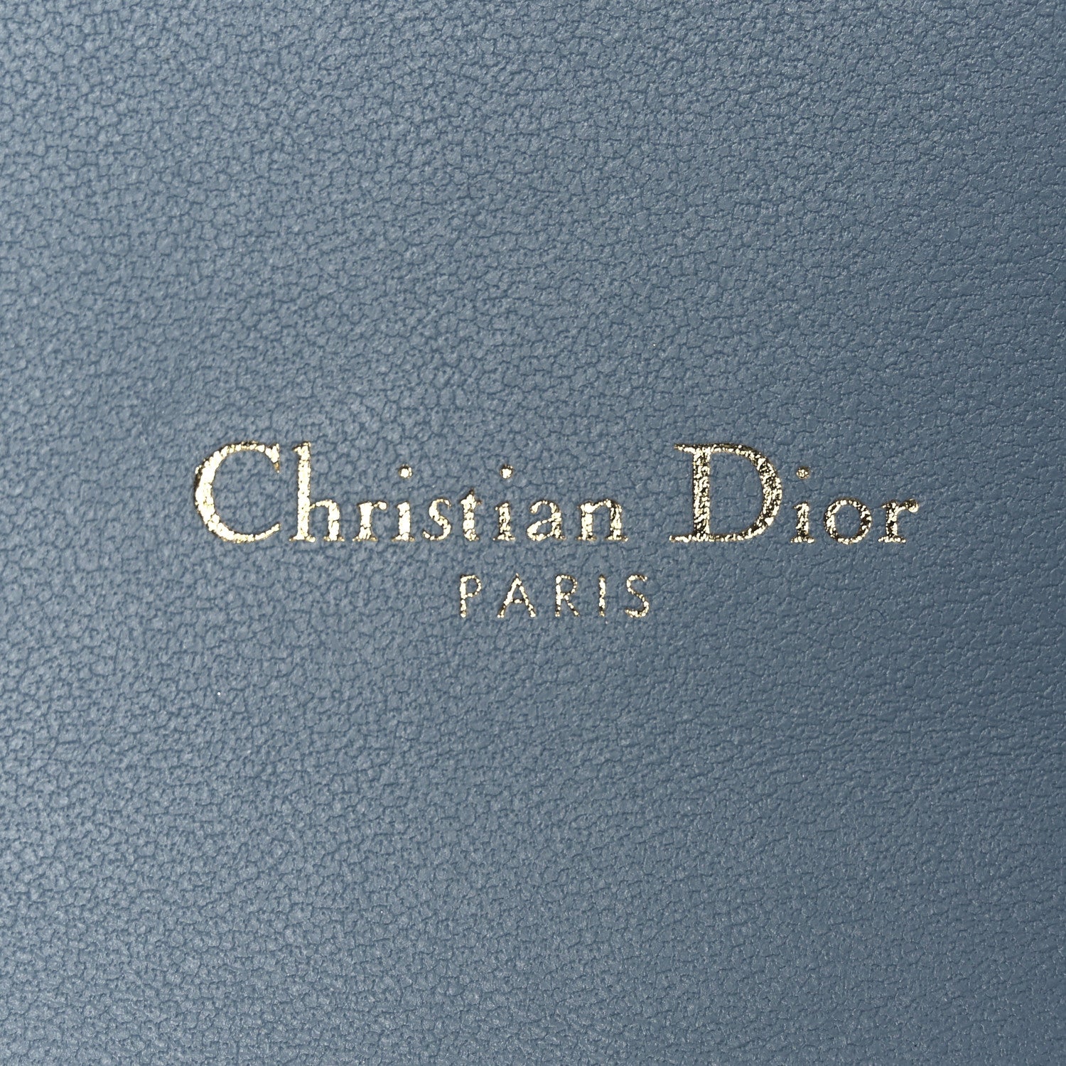 Christian Dior Grained Calfskin Saddle Chain Wallet Pouch Cloud Blue 7 of 13