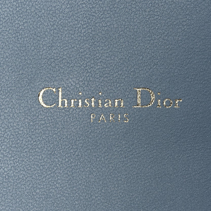 Christian Dior Grained Calfskin Saddle Chain Wallet Pouch Cloud Blue 7 of 13