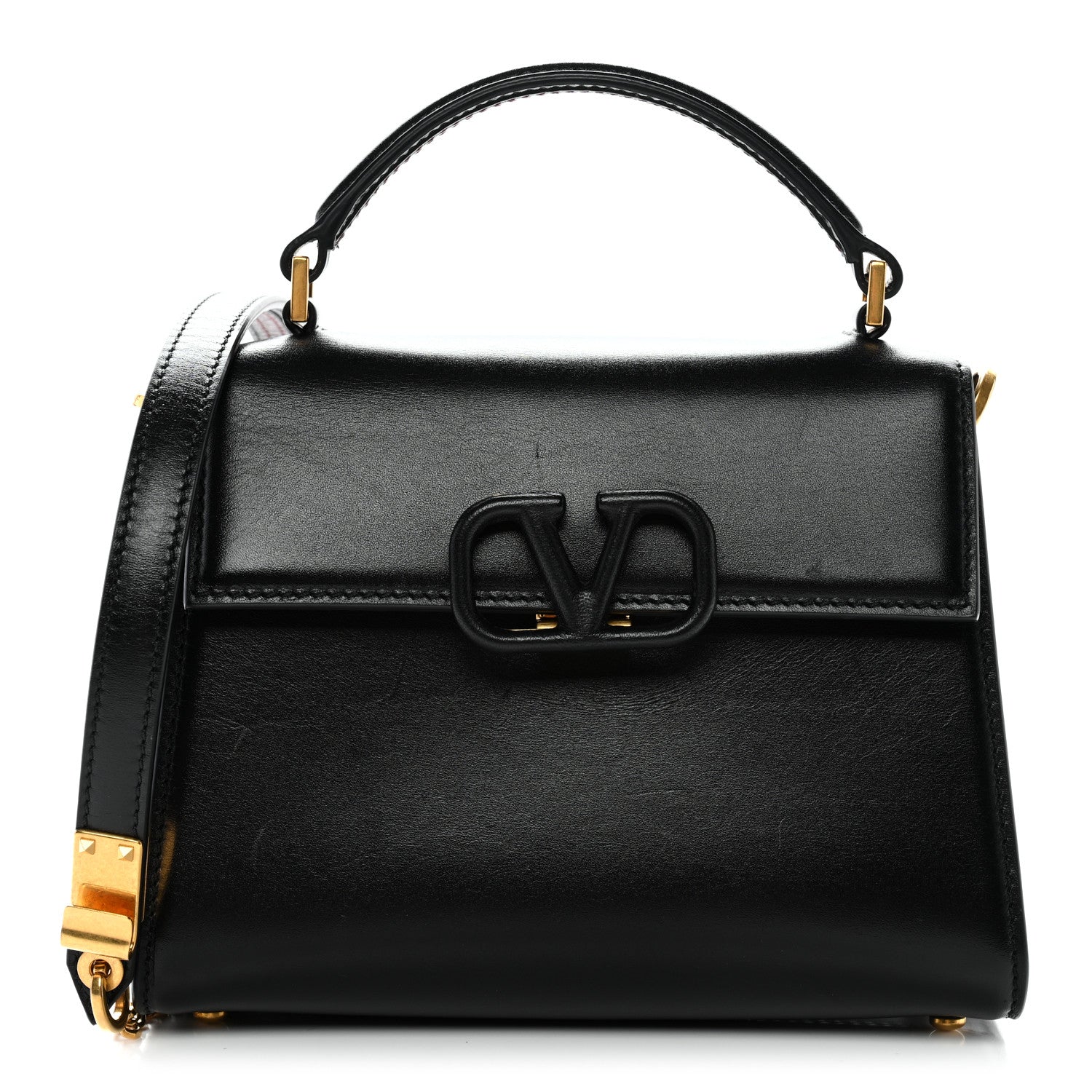 Valentino Garavani Calfskin Mini VSling Top Handle Bag Black 1 of 9