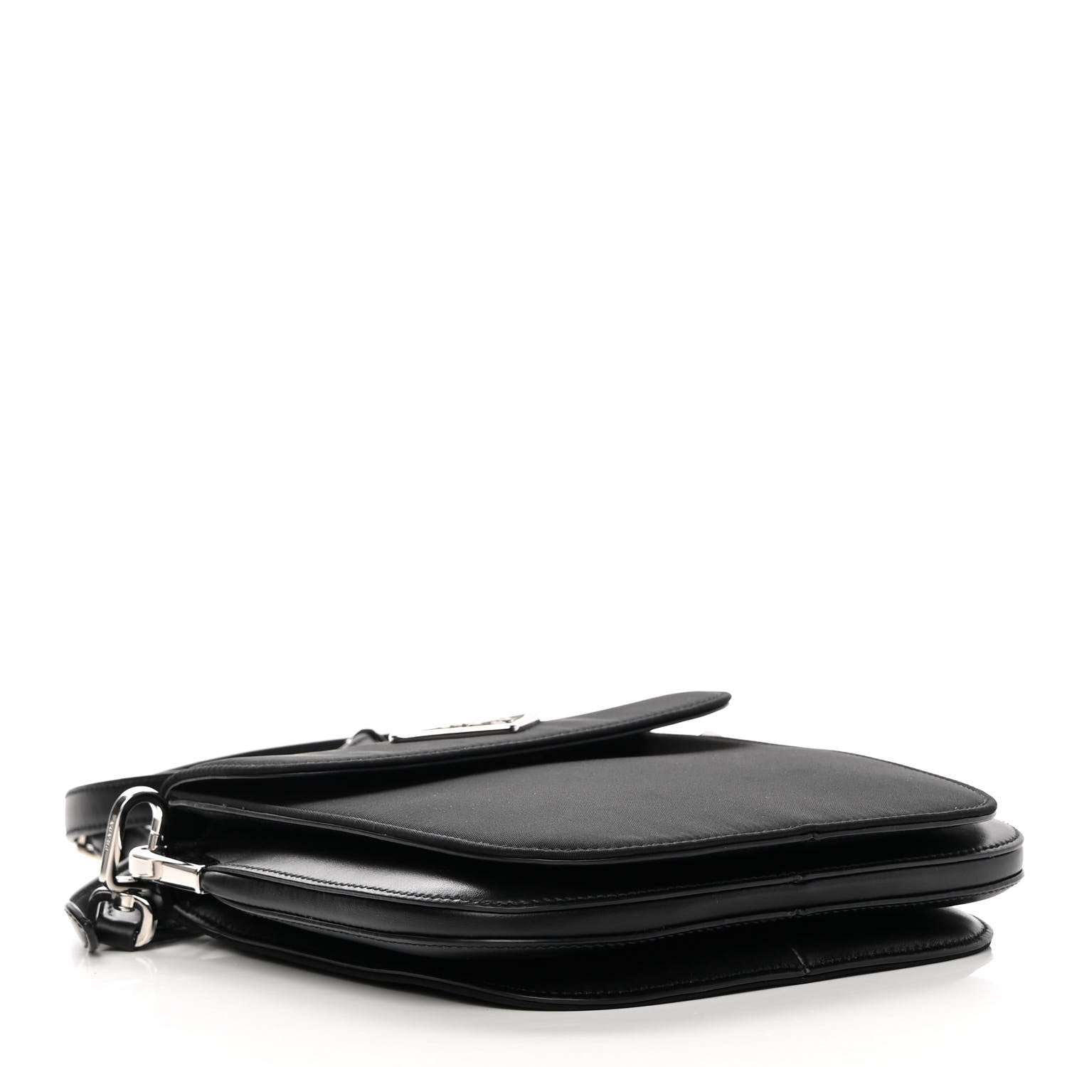 Prada Tessuto Nylon Vitello Crossbody Bag Black 4 of 10