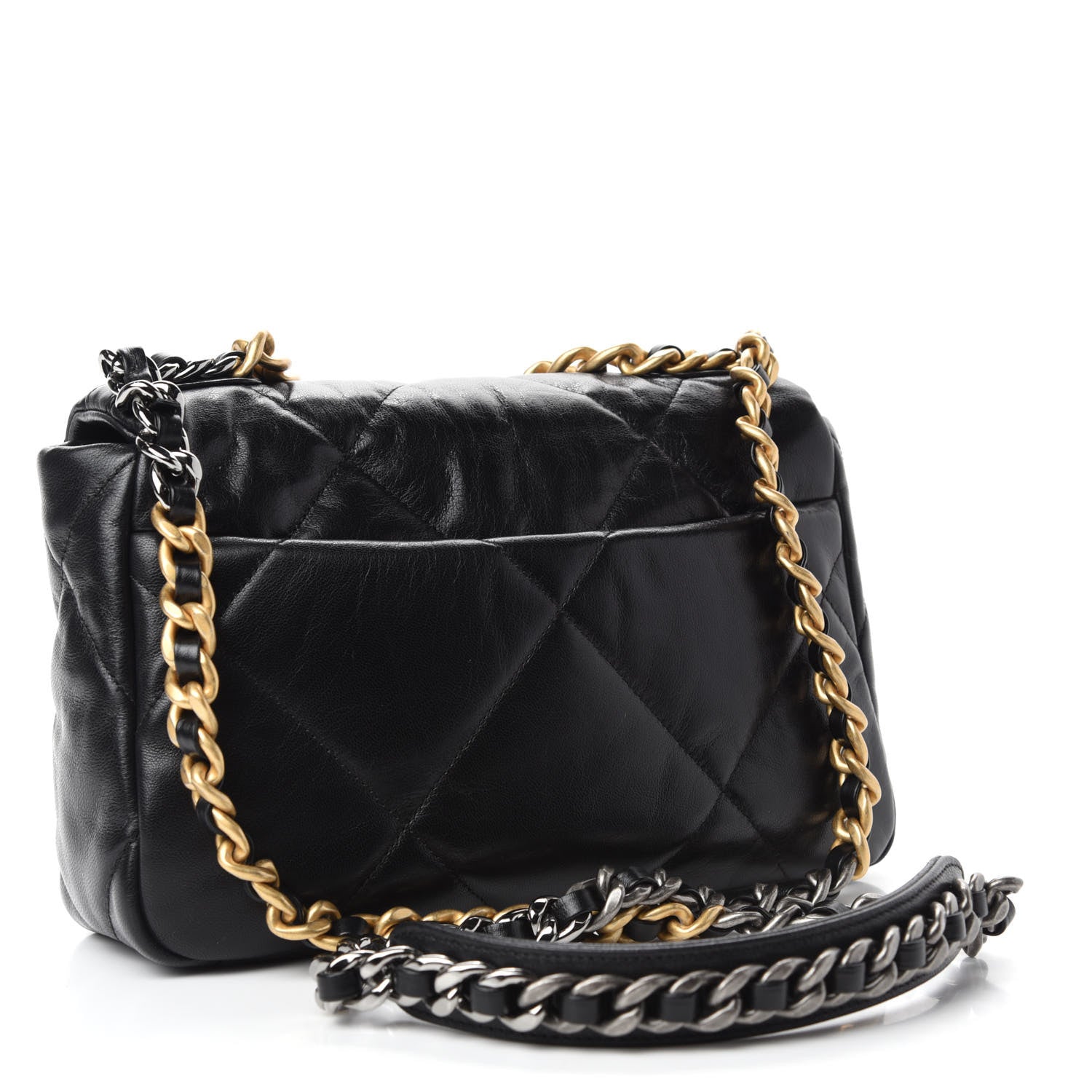 Chanel Goatskin Quilted Medium Chanel 19 Flap Black 3 of 11