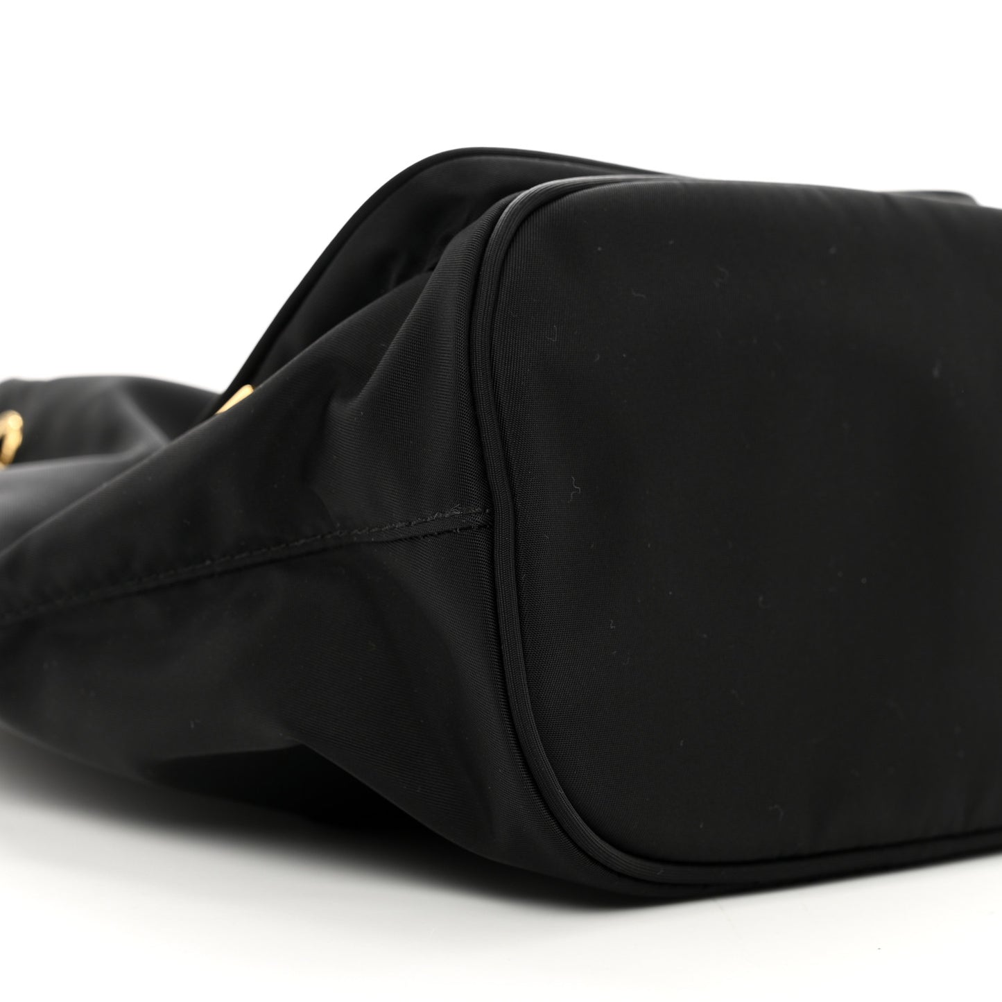 Re-Nylon Duet Drawstring Shoulder Bag Black