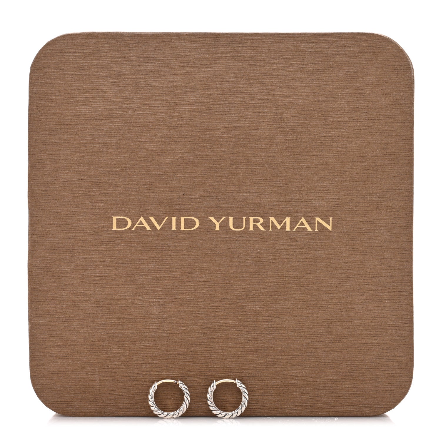 David Yurman Sterling Silver Scultped Cable Micro Huggie Hoop Earrings 5 of 5