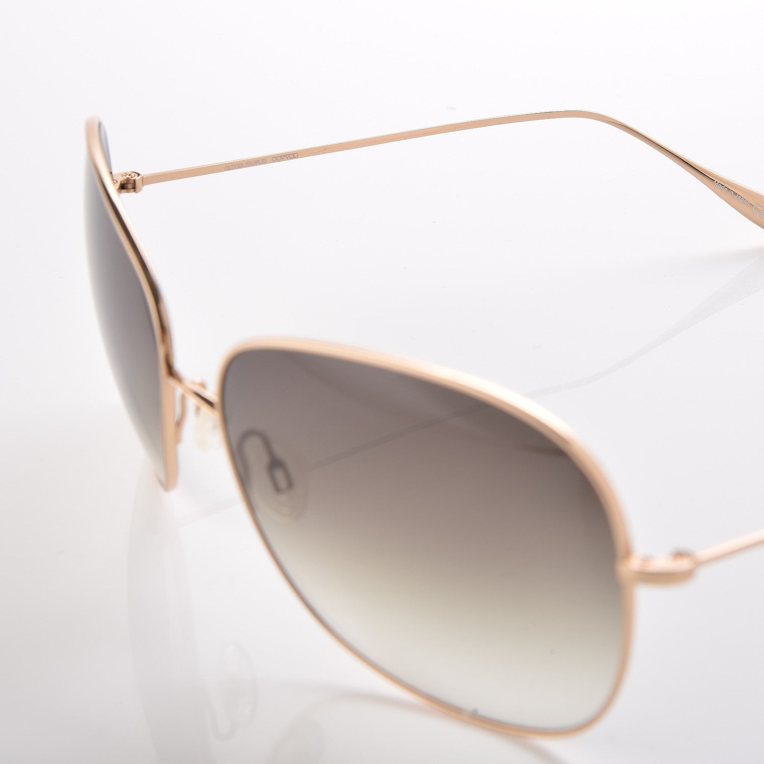 Oliver Peoples Titanium Elsie Aviator Sunglasses Gold 6 of 8