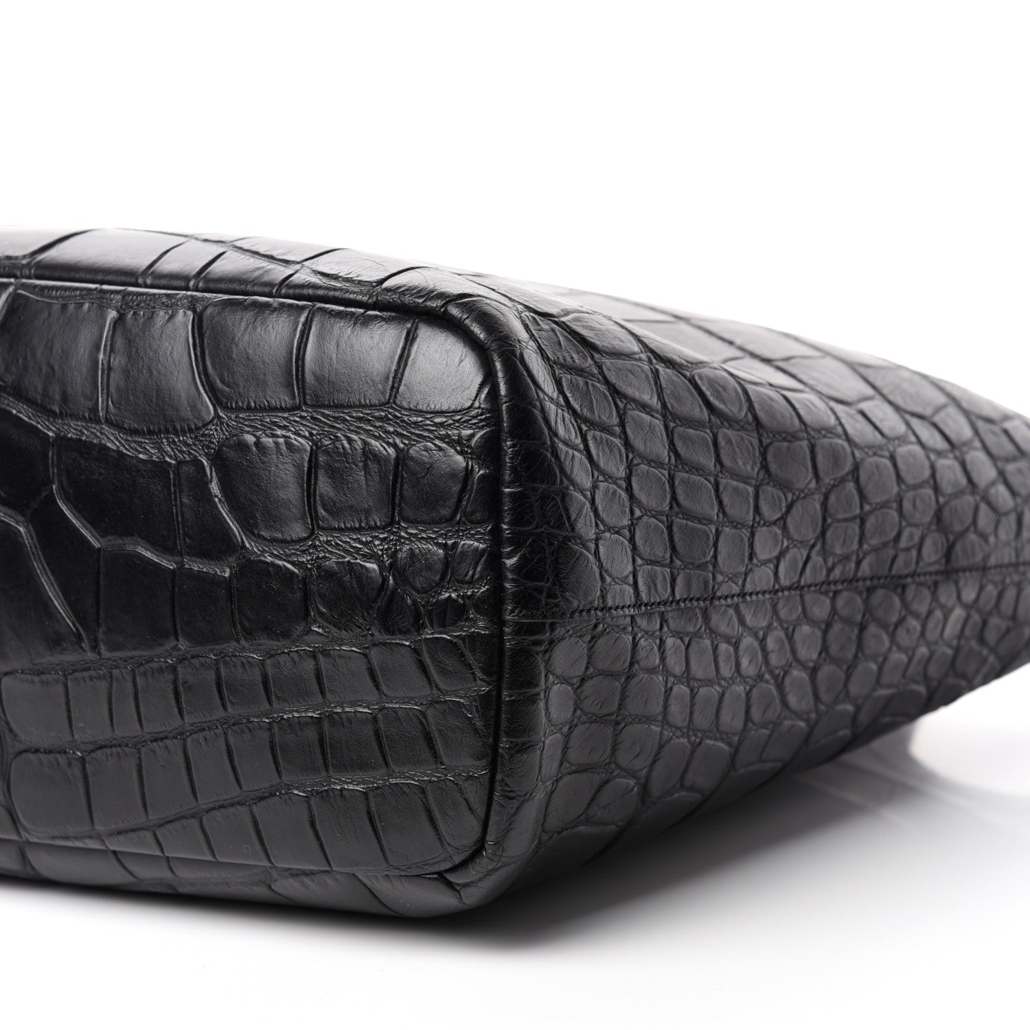 Givenchy Calfskin Crocodile Embossed Medium Antigona Tote Black 7 of 10