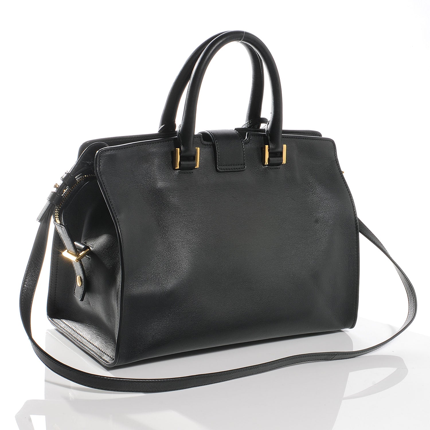 Saint Laurent Leather Small Classic Y Cabas Black 3 of 8