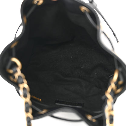 Chanel Caviar Deauville Drawstring Bucket Bag Black 5 of 10