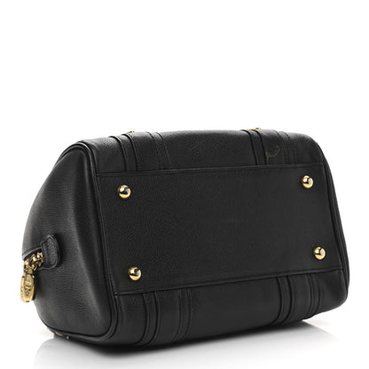 MCM Grained Calfskin Studded Boston Bag Black 4 of 12