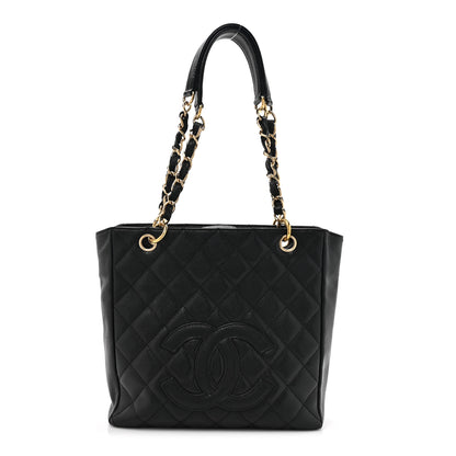 Chanel Caviar Quilted Petit Shopping Tote PST Black 1 of 14
