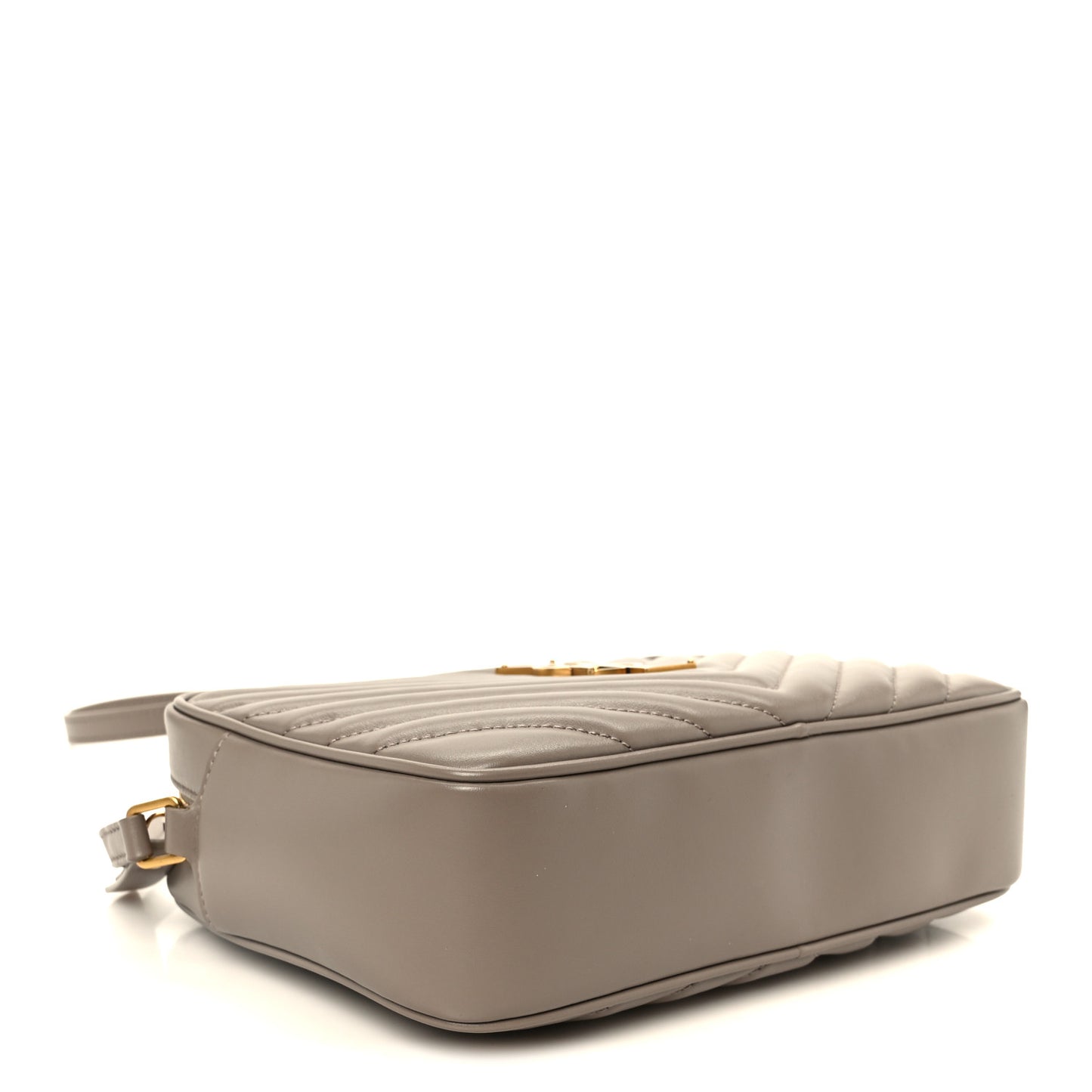Calfskin Matelasse Monogram Lou Camera Bag Greyish Brown