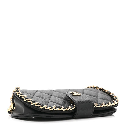 Chanel Caviar Quilted Chain Glasses Case Black 4 of 10