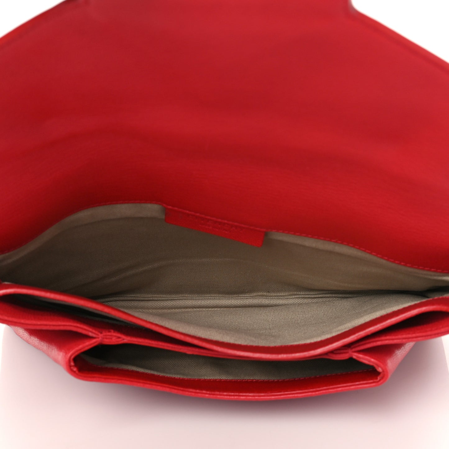 Sugar Goatskin Medium Antigona Envelope Clutch Red