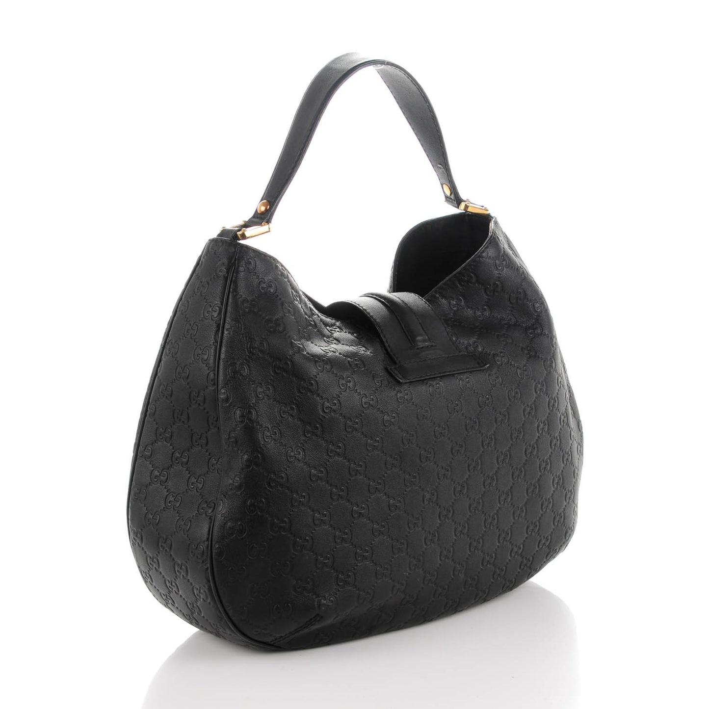 Guccissima Large New Ladies Web Hobo Black