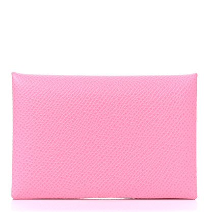 Hermes Epsom Calvi Card Case 5P Pink 1 of 4