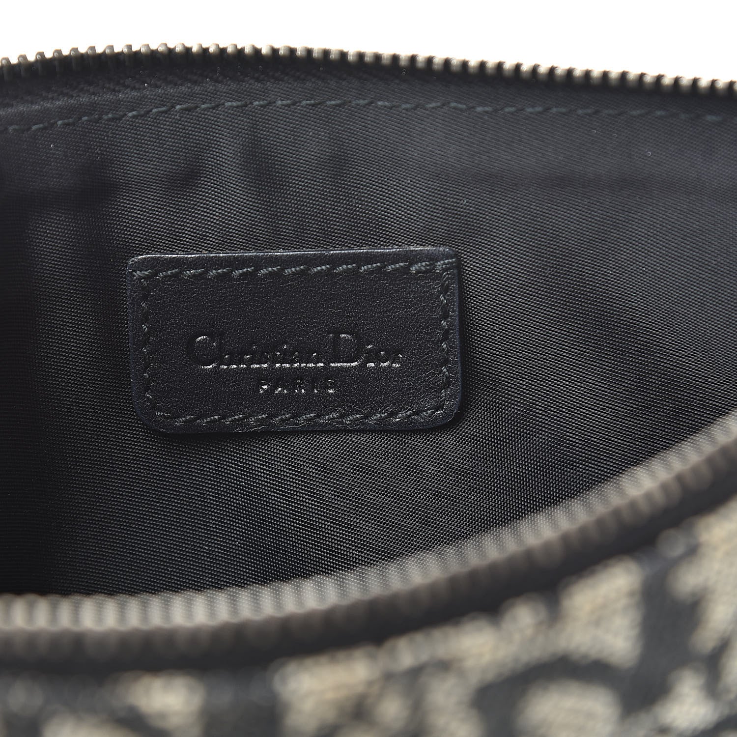 Christian Dior Monogram Mini Saddle Pochette Black 6 of 12