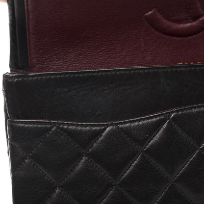 Chanel Lambskin Quilted Medium Double Flap Black 12 of 17