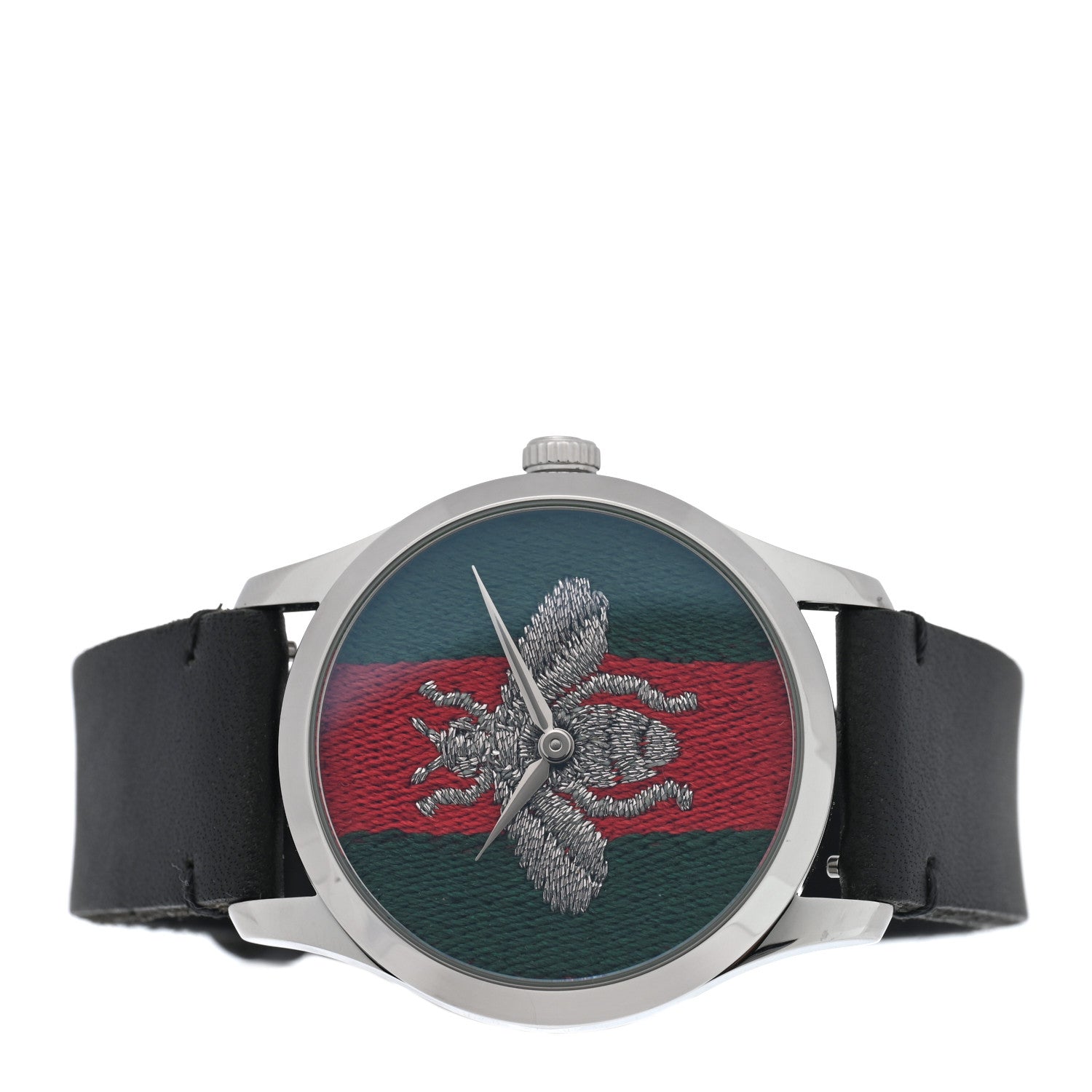 Gucci Stainless Steel Calfskin 38mm Le Marché Des Merveilles Bee Quartz Watch 2 of 5