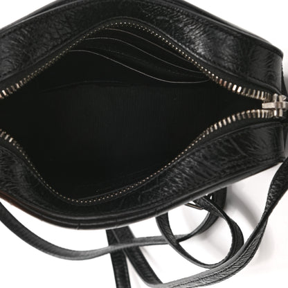 Saint Laurent Calfskin Crocodile Embossed Small Classic Monogram Camera Bag Black 5 of 8