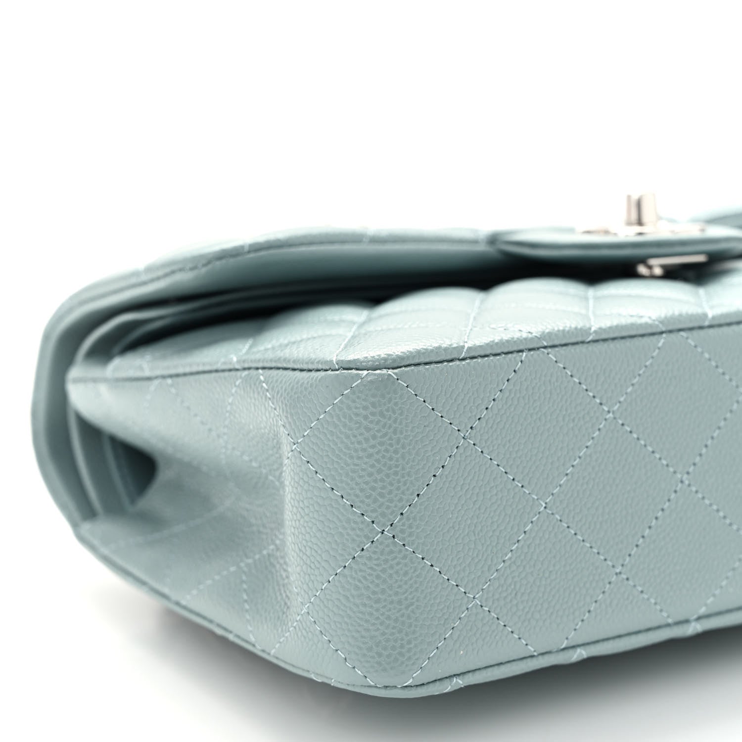 Chanel Caviar Quilted Small Double Flap Blue 9 of 10