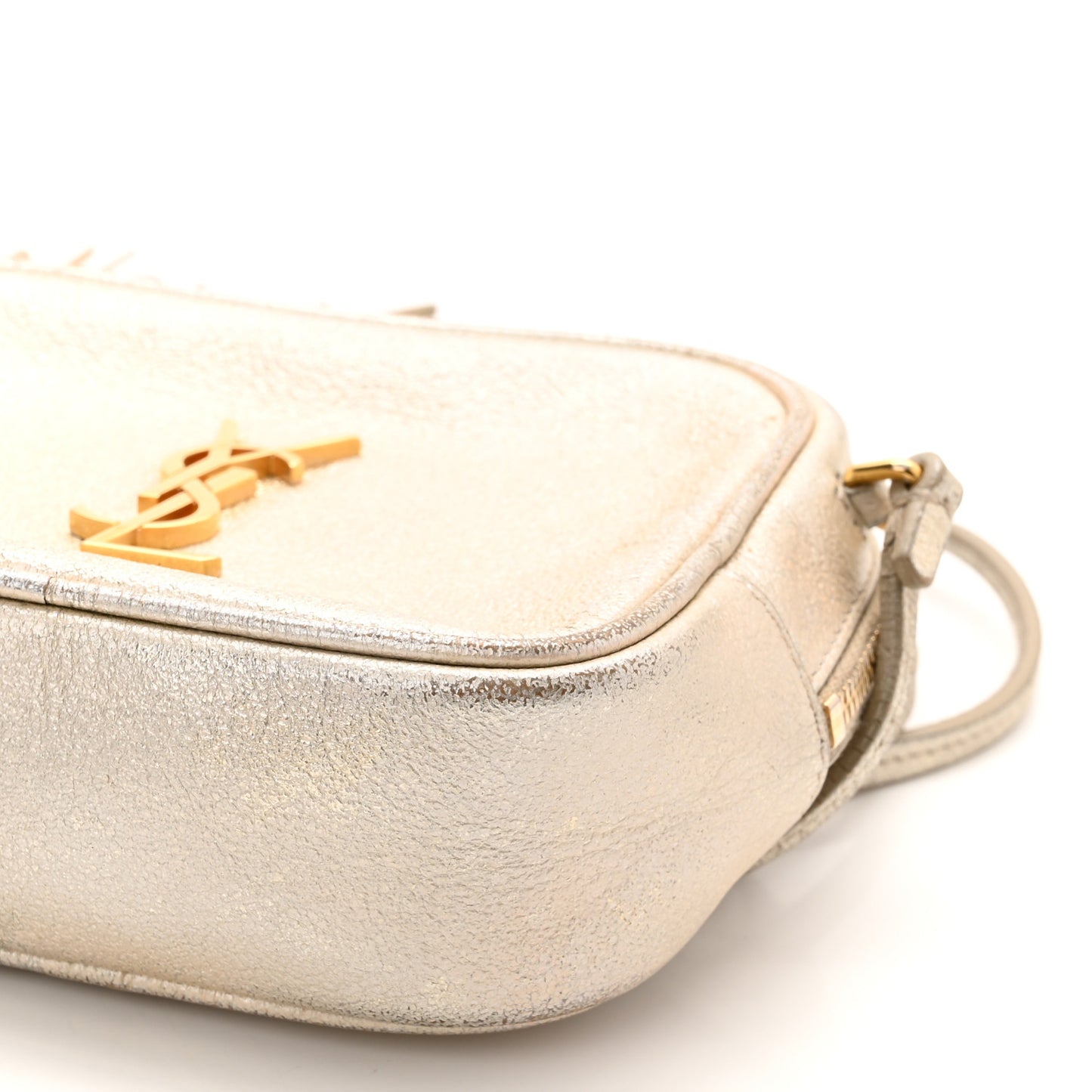 Metallic Calfskin Monogram Blogger Bag Gold