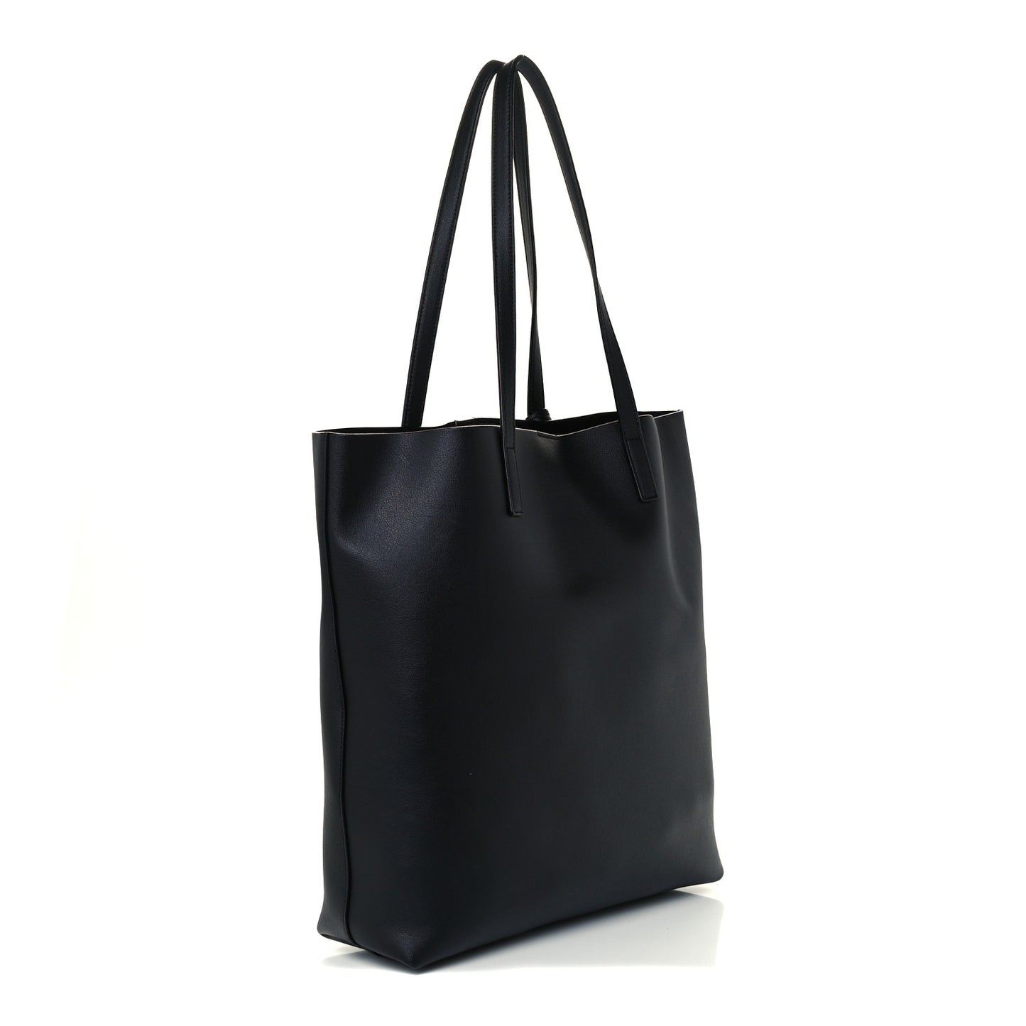 Calfskin Medium Shopping Tote Black