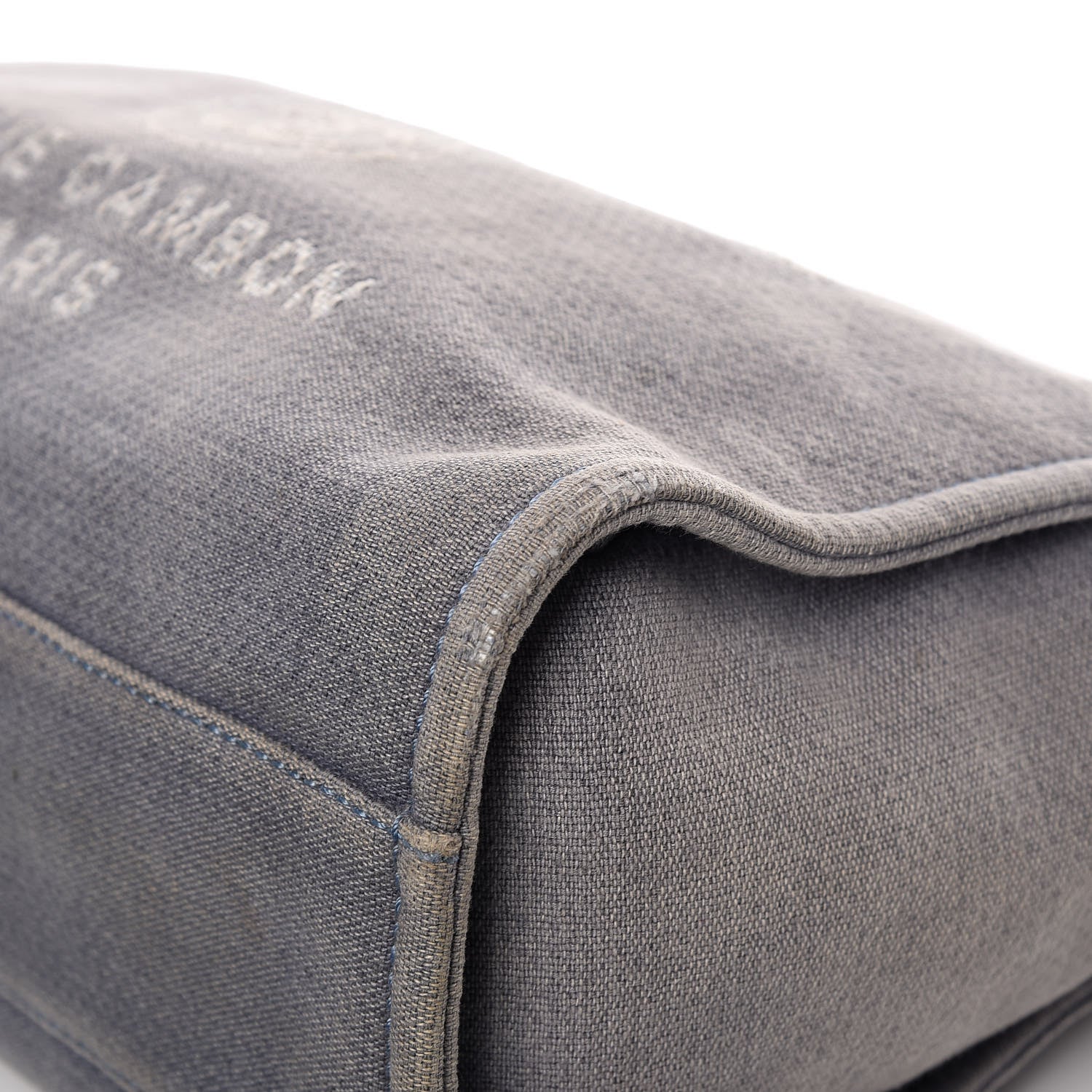 Chanel Canvas Small Deauville Tote Denim Blue 9 of 13