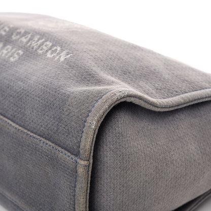 Chanel Canvas Small Deauville Tote Denim Blue 9 of 13