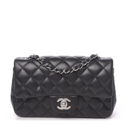 Chanel Lambskin Quilted Mini Rectangular Flap Black 1 of 11