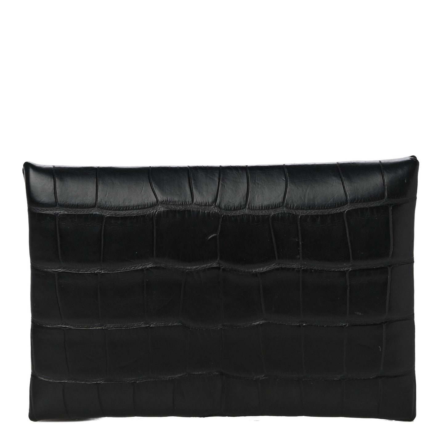 Matte Alligator Calvi Card Case Black