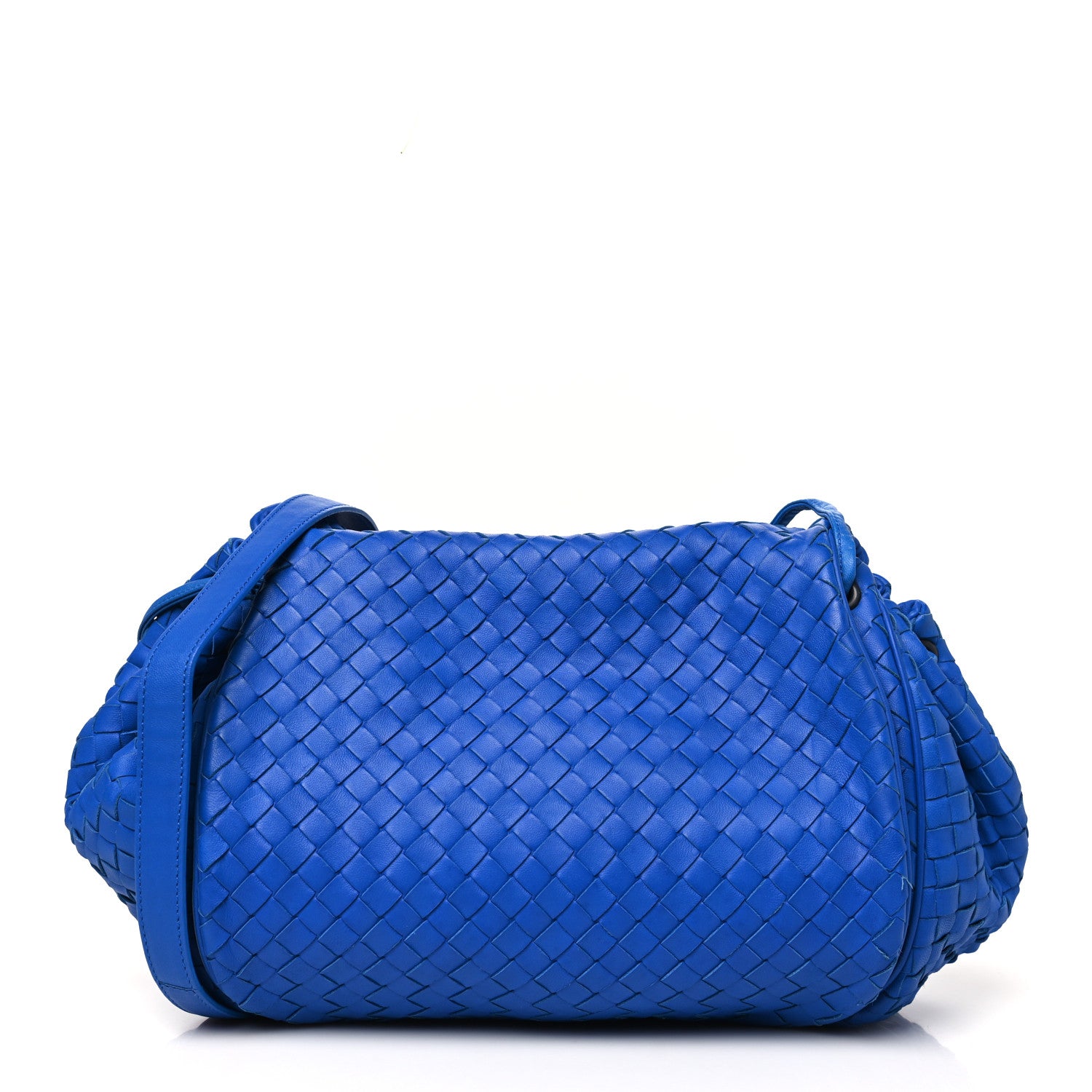 Bottega Veneta Nappa Intrecciato Messenger Bag Blue 1 of 11
