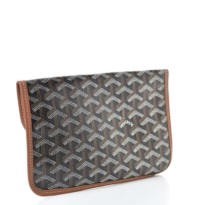 Goyard Goyardine Canvas Le Foulard Pouch Black Gold Off White 3 of 7