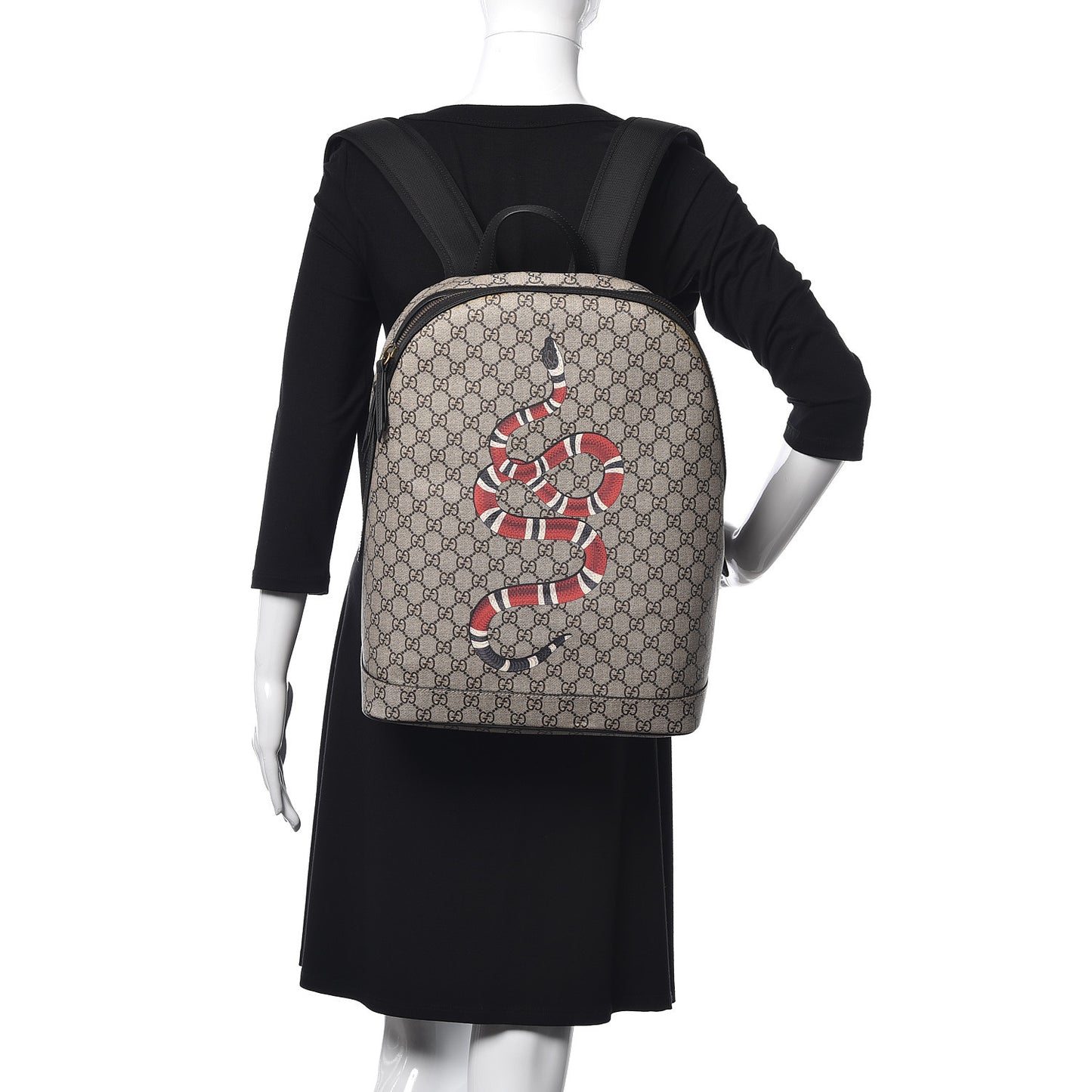 GG Supreme Monogram Kingsnake Dome Backpack