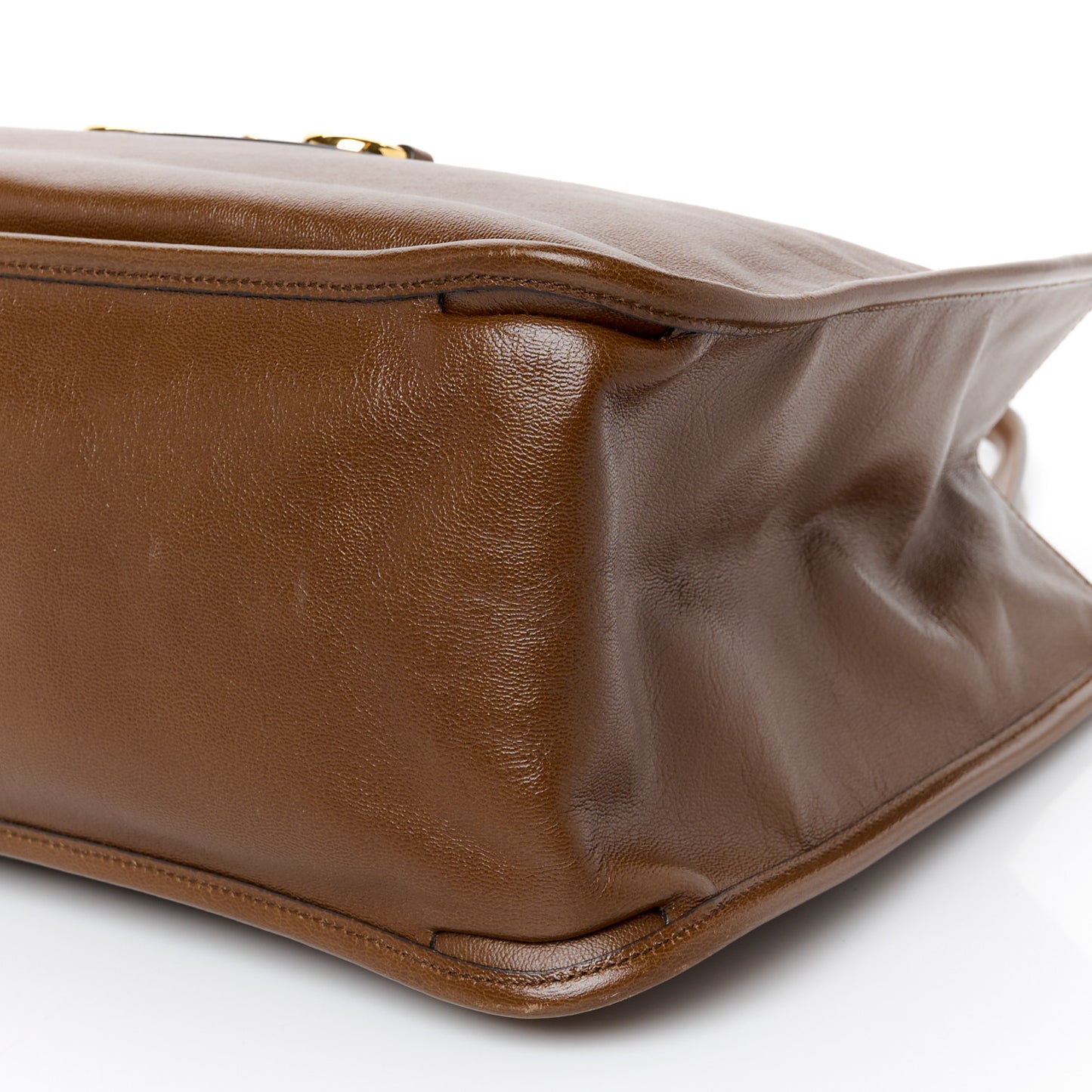 New Sakai Calfskin Lux Horsebit 1955 Tote Bag Brown Sugar