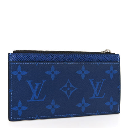 Louis Vuitton Monogram Taiga Coin Card Holder Cobalt 3 of 6